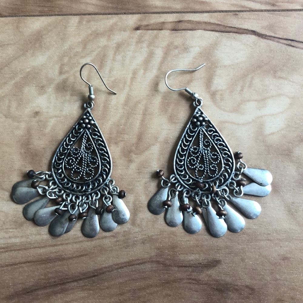 Boho silver color woman’s earrings